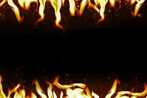 Hot temperature fire frame background. Stock Illustration