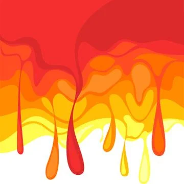 Hot template, falling hot drops, splash fluid Stock Illustration