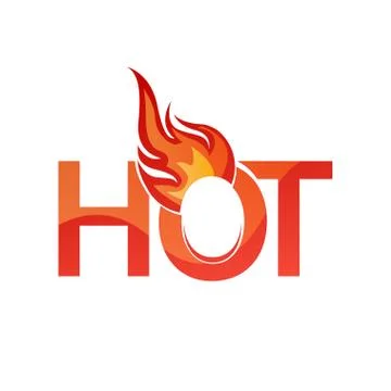 Hot text_icon Stock Illustration