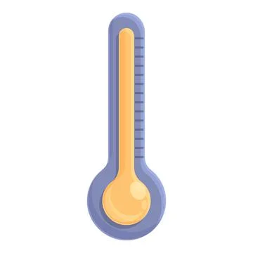 Hot thermometer icon cartoon vector. Heat temperature Stock Illustration