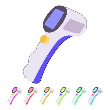 Hot thermometer vector cartoon graphic Stock Illustration
