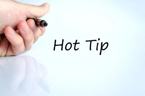 Hot tip text concept Stock Photos