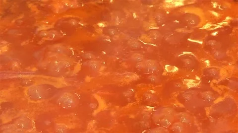 Hot tomato soup Stock Footage 11238439