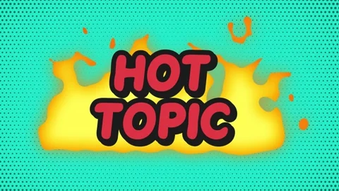 Hot topic buring topic, Hot topic in fire Stock Footage 283943476