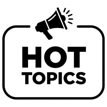 Hot Topics Megaphone Icon Vector Illustration Stock Illustration