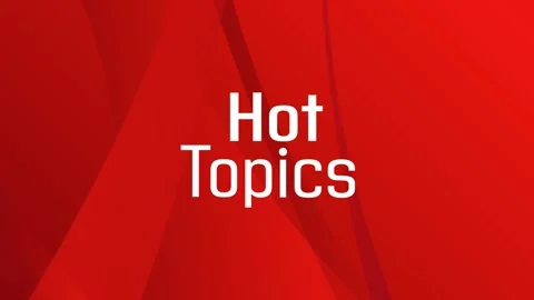 Hot Topics sign on white background Stock Footage 316525482