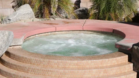 Hot Tub (with overflow steps) Stock Footage 33735451