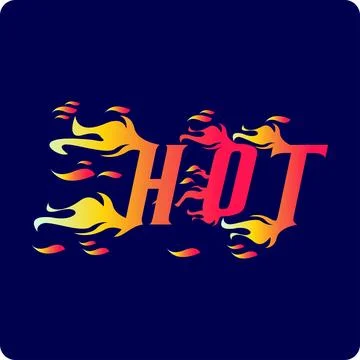 Hot typography Vector art Stock Illustration