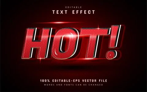 Hot vector text effect Stock Illustration