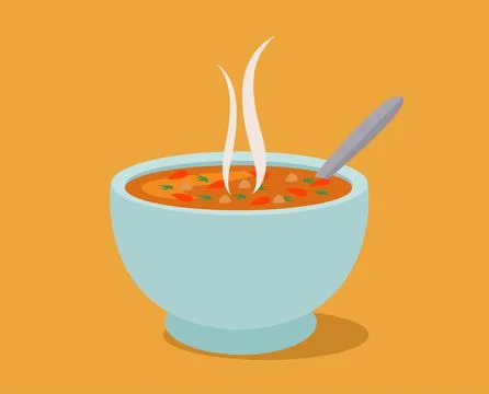 Hot vegetable soup. vector illustration isolated. Stock Illustration