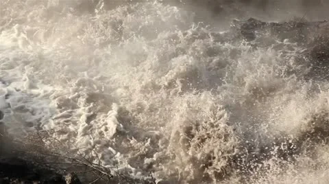 Hot wastewater. Stock Footage 12511437