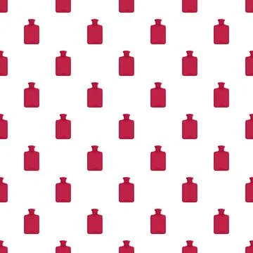 Hot water bottle pattern providing heat and warmth Stock Illustration