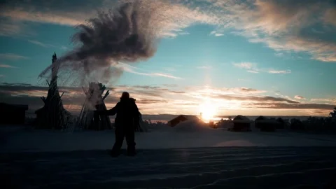 Hot Water In a Cold Environment 1 Stock Footage 265162903