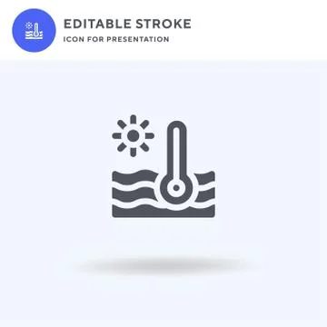 Hot Water icon vector, filled flat sign, solid pictogram isolated on white, logo イラスト素材
