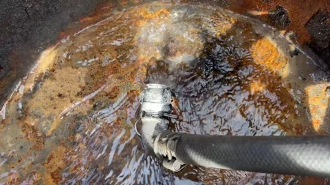 Hot Water Leaking Stock Footage 248925616