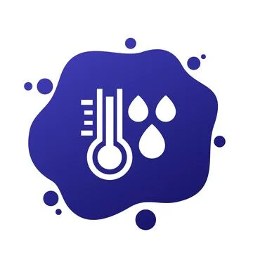 Hot water temperature icon, vector Stock Illustration
