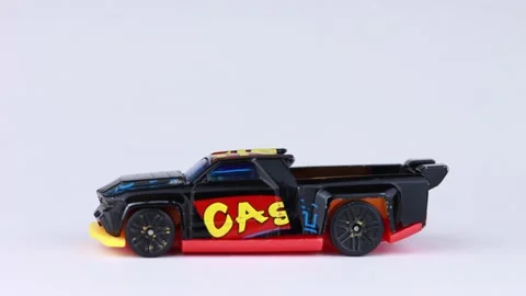 Hot Wheels car models - stop motion editorial footage Stock Footage 155979218