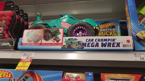 Mattel Hot Wheels Monster Trucks Car Chompin' Mega-Wrex Vehicle