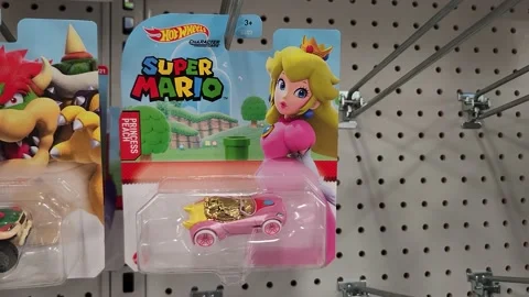 Hot Wheels Super Mario Peach Car, Stock Video