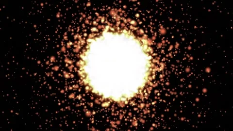 A hot white star is pulsing in front of the camera, surrounded by fire Stock Footage 164571126