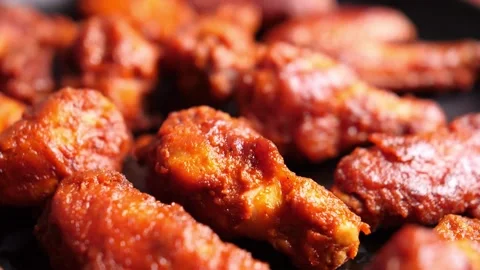 Hot Wings Closeup Stock Footage 135019238