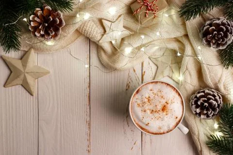 Hot winter coffee Stock Photos