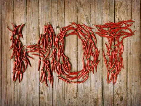 Hot on wood Stock Illustration