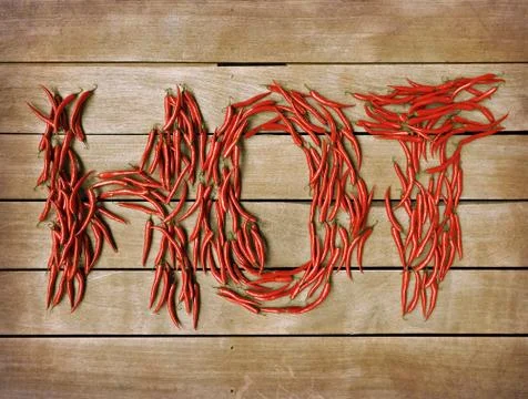 Hot on wood Stock Illustration