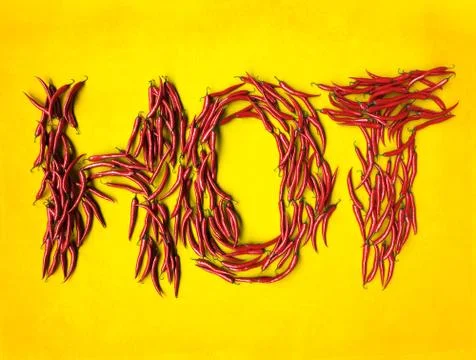 Hot on yellow Stock Photos