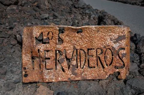 Hotbeds of lanzarote Stock Photos