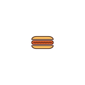 Hotdog Icon Illustration