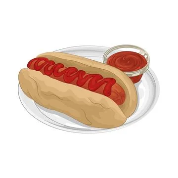 Hotdog Illustration Stock Illustration