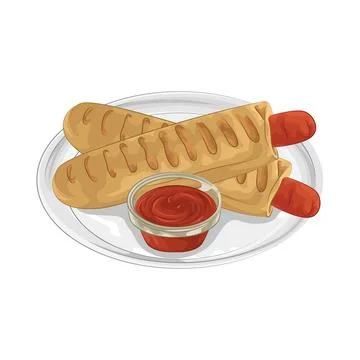 Hotdog Illustration Stock Illustration