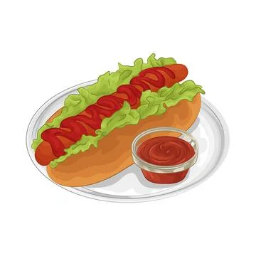 Hotdog Illustration Stock Illustration