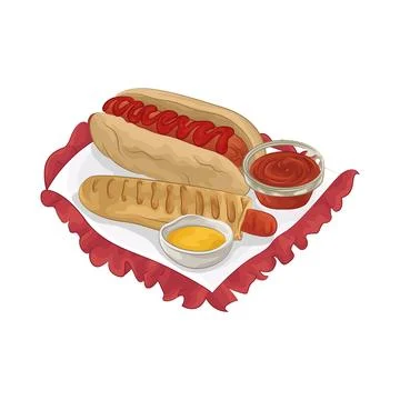 Hotdog Illustration Stock Illustration