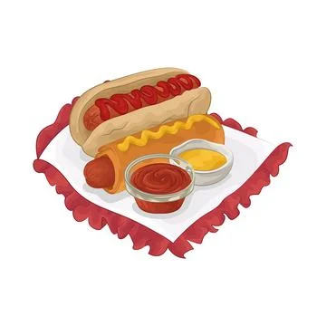 Hotdog Illustration Stock Illustration
