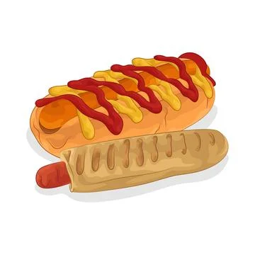 Hotdog Illustration Stock Illustration