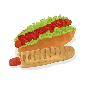 Hotdog Illustration Stock Illustration