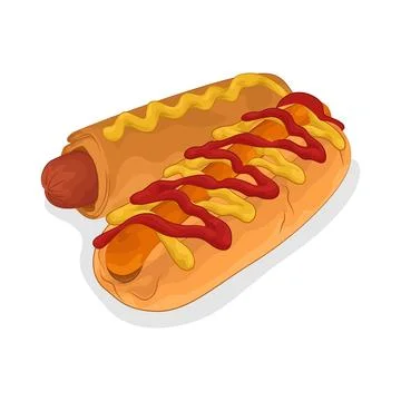 Hotdog Illustration Stock Illustration