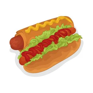 Hotdog Illustration Stock Illustration