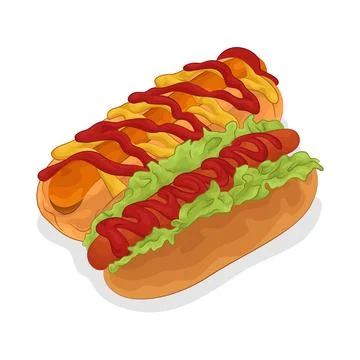 Hotdog Illustration Stock Illustration