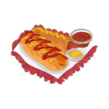Hotdog Illustration Stock Illustration
