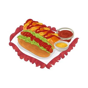 Hotdog Illustration Stock Illustration