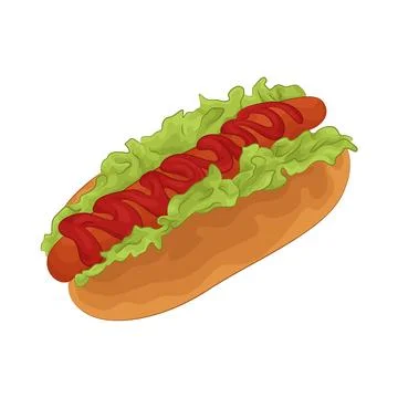 Hotdog Illustration Stock Illustration