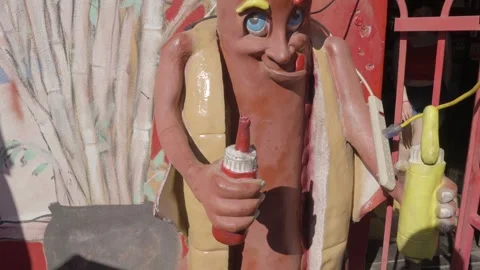 Hotdog mascot Video stock 330139804