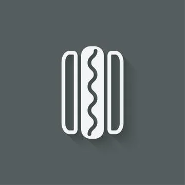 Hotdog sausage in bread Stock-Illustration