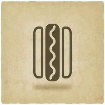 Hotdog sausage in bread Stock-Illustration