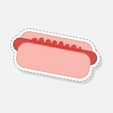 Hotdog sticker Stock Illustration