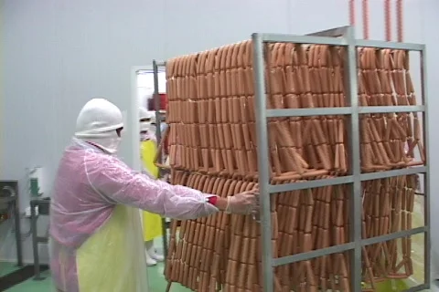 Hotdog on trolley Stock Footage 129447