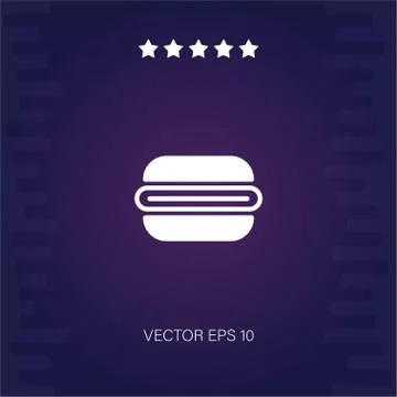 Hotdog vector icon Stock Illustration